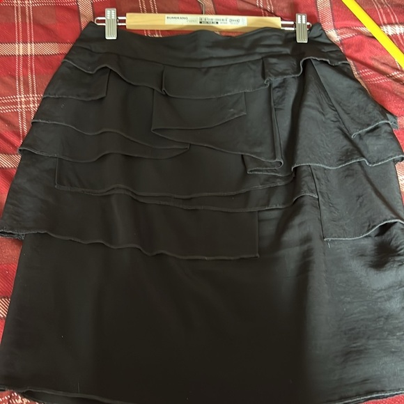 Insight Black Asymmetrical Ruffled Mini Skirt - Picture 3 of 4